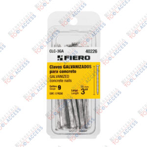 Blíster con 12 clavos galvanizados para concreto 3", FIERO