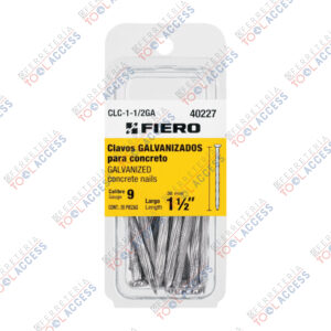 Blíster con 20 clavos galvanizados p/concreto 1-1/2", FIERO
