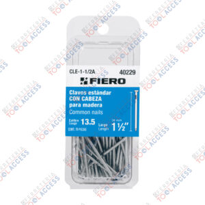 Blíster con 70 clavos estándar 1-1/2" con cabeza, FIERO