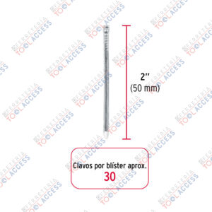 Alternative view of Blíster con 30 clavos estándar 2" sin cabeza, FIERO