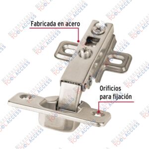 Alternative view of 2 bisagras bidimensionales 110°, cobertura completa, HERMEX