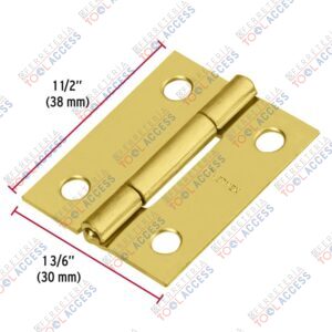 Alternative view of Bolsa con 2 bisagras rectangulares 1-1/2", acero latonado, Hermex