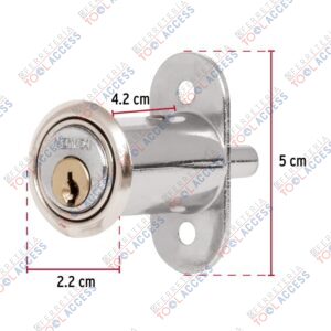 Alternative view of Cerradura para mueble, modelo 20, cromo, HERMEX