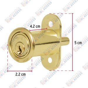 Alternative view of Cerradura para mueble, modelo 20, latón, HERMEX