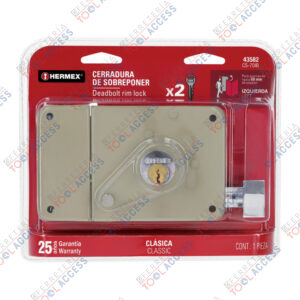 Cerradura sobreponer izq clásica, llave tradicional, Hermex