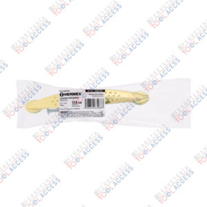 Jaladera de 128mm, línea Elipse, latón brillante, HERMEX