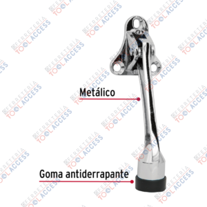 Alternative view of Fijapuerta metálico, acabado cromo, HERMEX