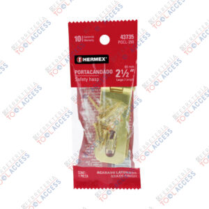 Portacandado de acero latonado 2-1/2", HERMEX