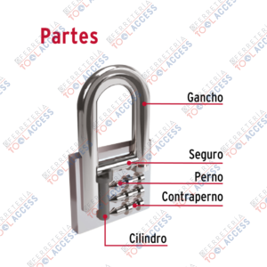 Alternative view of Candado de hierro 32 mm, gancho corto en caja, HERMEX