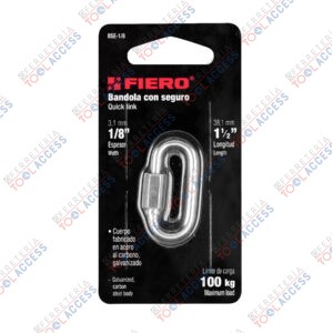 Bandola de acero de 1/8" con seguro, FIERO