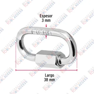 Alternative view of Bandola de acero de 1/8" con seguro, FIERO