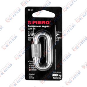 Bandola de acero de 3/16" con seguro, FIERO