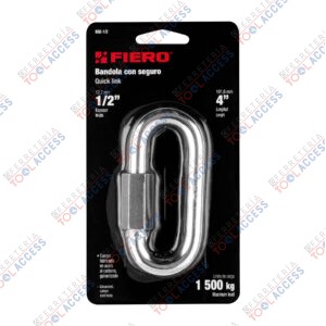 Bandola de acero de 1/2" con seguro, FIERO