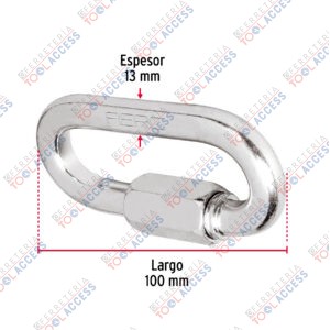 Alternative view of Bandola de acero de 1/2" con seguro, FIERO