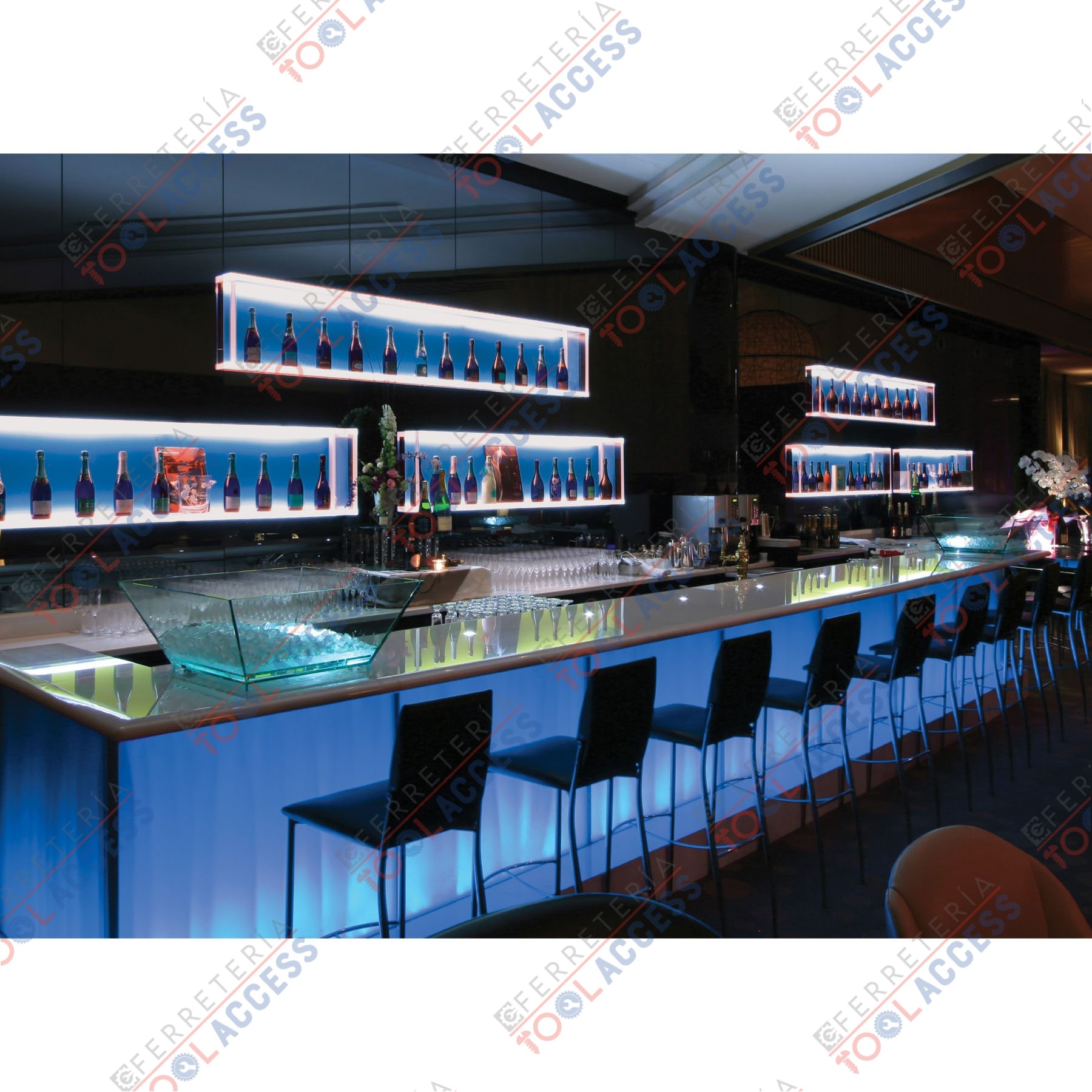 Tira LED 16 W para interior y exterior, 5 m, azul, VOLTECK - Imagen 5