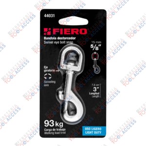 Bandola de zinc de 5/8" giratoria, FIERO