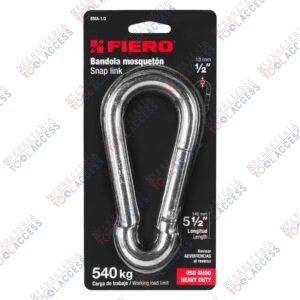Bandola mosquetón de acero 1/2", FIERO