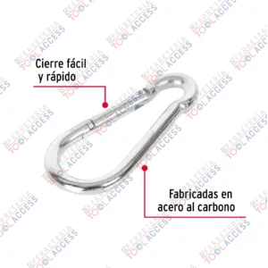 Alternative view of Bandola mosquetón de acero 1/2", FIERO