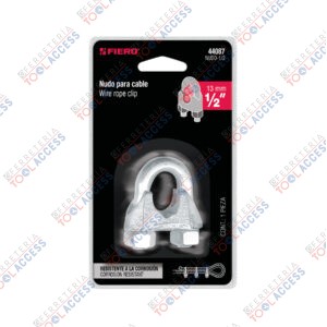 Blíster c/1 nudo (perro) de hierro p/cable de 1/2", FIERO