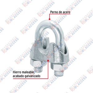 Alternative view of Blíster c/1 nudo (perro) de hierro p/cable de 1/2", FIERO