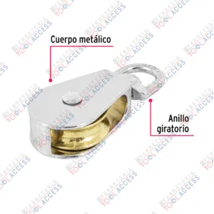 Alternative view of Garrucha metálica para noria de 1", FIERO