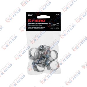 Bolsa con 10 abrazaderas mini, sin fin #6, 1/2 - 3/4", FIERO