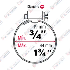 Alternative view of Bolsa con 10 abrazaderas sin fin #20, 3/4 - 1-3/4", FIERO