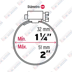 Alternative view of Bolsa con 10 abrazaderas sin fin #24, 1-1/4 - 2", FIERO