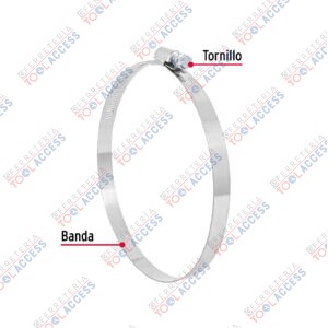 Alternative view of Bolsa con 5 abrazaderas sin fin #88, 5-1/8 - 6", FIERO