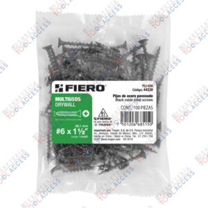 100 pijas 6 x 1-1/2"cabeza plana phillips multiusos, Fiero