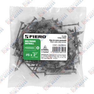 100 pijas 6 x 2"cabeza plana phillips multiusos, Fiero