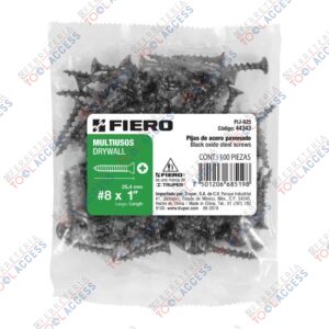 100 pijas 8 x 1"cabeza plana phillips multiusos, Fiero