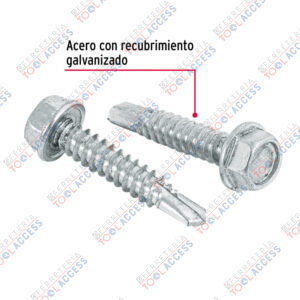 Alternative view of Bolsa 50 pijas #14 x 1-1/4" cabeza hexagonal, punta de broca, Fiero
