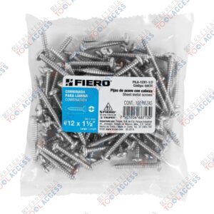 Bolsa con 100 pijas para lámina, #12 x 1-1/2", FIERO