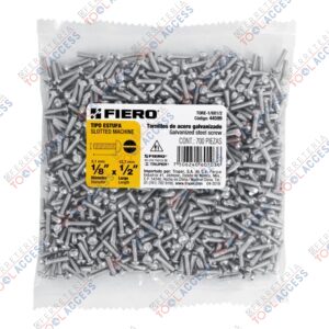 Bolsa con 700 tornillos 1/8" x 1/2" tipo estufa, FIERO