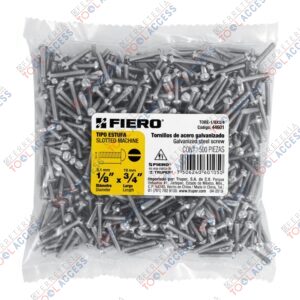 Bolsa con 500 tornillos 1/8" x 3/4" tipo estufa, FIERO