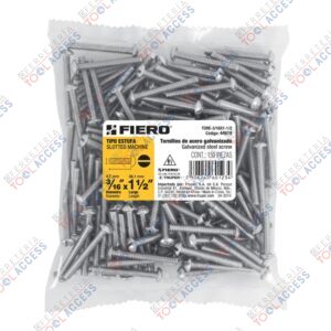 Bolsa con 150 tornillos 3/16" x 1-1/2" tipo estufa, FIERO