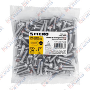 Bolsa con 100 tornillos 1/4" x 1" tipo estufa, FIERO