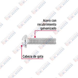 Alternative view of Bolsa con 100 tornillos 1/4" x 1" tipo estufa, FIERO