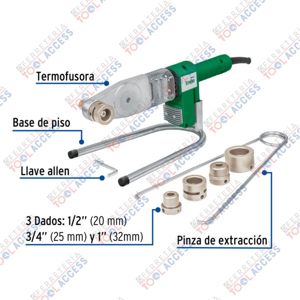 Termofusora de 600 W para PPR, FOSET - Imagen 3