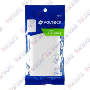 Placa de ABS, ciega, línea Italiana, color blanco, VOLTECK