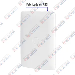 Alternative view of Placa de ABS, ciega, línea Italiana, color blanco, VOLTECK