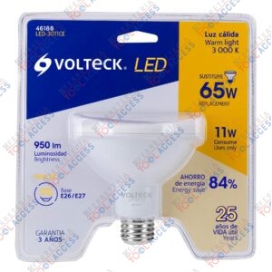 Foco LED 11 W tipo PAR30, 3000K blanca cálida, VOLTECK