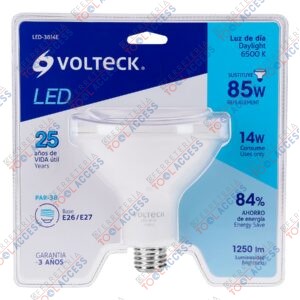 Foco LED 14 W tipo PAR38, 6500K blanca fría, VOLTECK