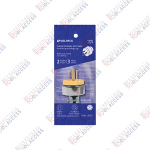 Clavija industrial blindada aterrizada, 2 polos+tierra, Volteck