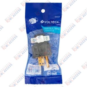 Clavija industrial reforzada aterrizada, 2 polos+tierra, Volteck