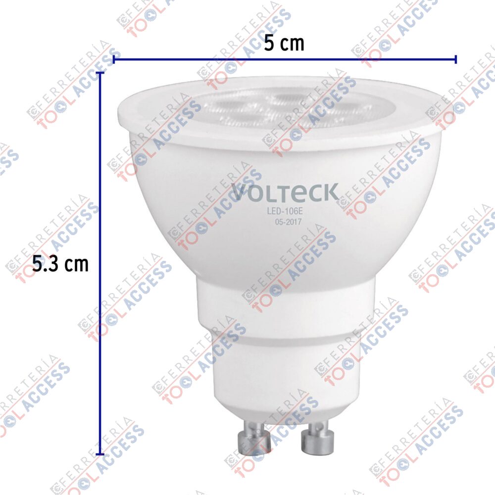 Lámpara de LED 6 W tipo MR 16 base GU10 luz de día, blíster, Volteck - Imagen 3