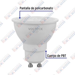 Alternative view of Lámpara de LED 6 W tipo MR 16 base GU10 luz cálida, Volteck