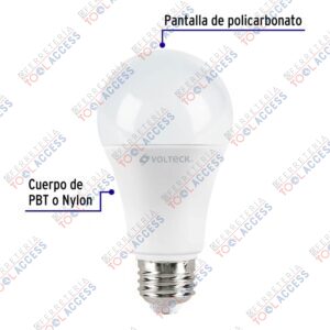 Alternative view of Foco LED 14W (100W) A19, 6500K blanca fría, 1500 lm, Volteck