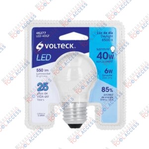 Foco LED 6W (40W) G45, 6500K blanca fría, 550 lm, blíster, Volteck